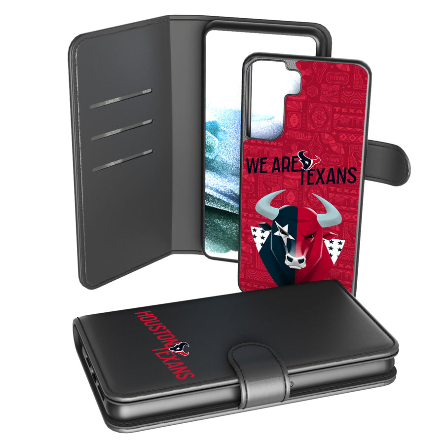 Keyscaper Black Houston Texans Galaxy Wallet Case