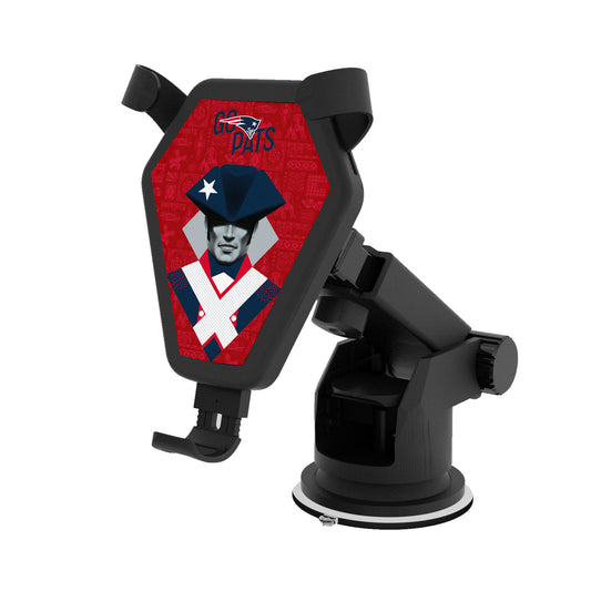 Keyscaper Black New England Patriots Wireless Car Charger