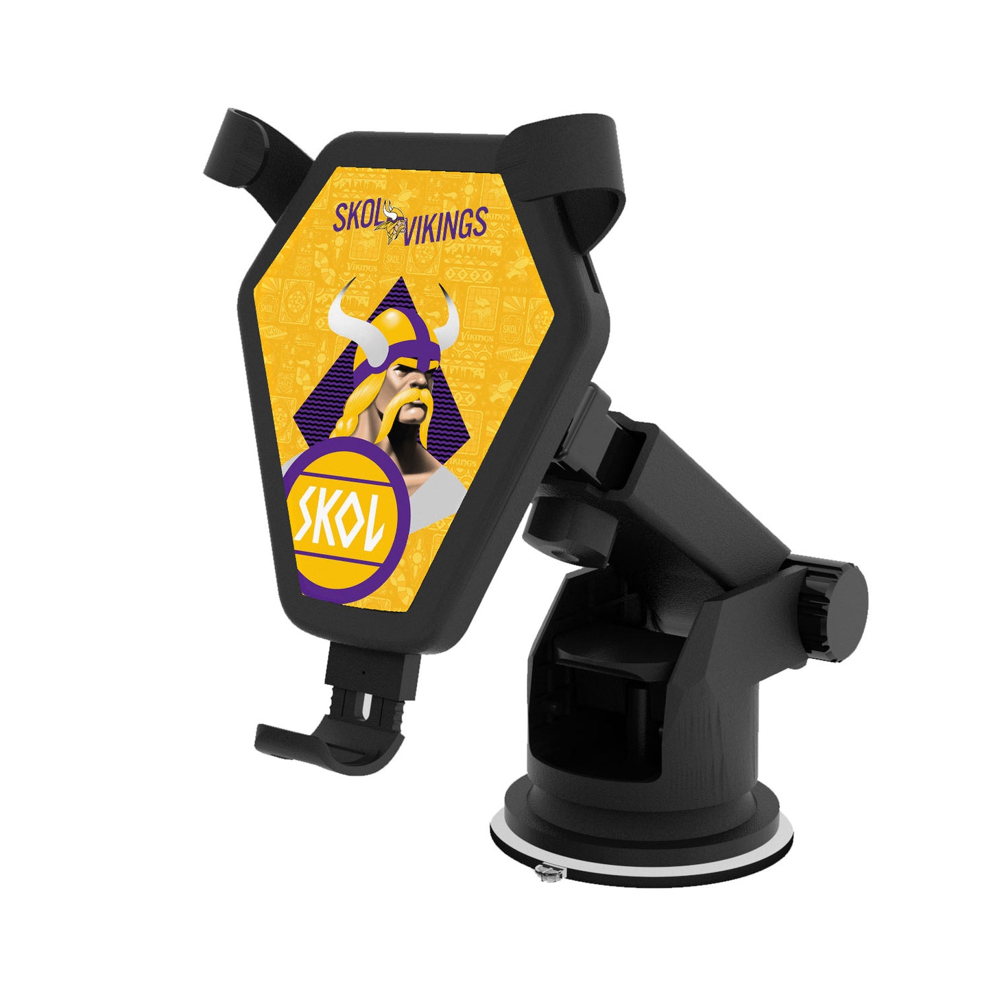 Keyscaper Black Minnesota Vikings Wireless Car Charger