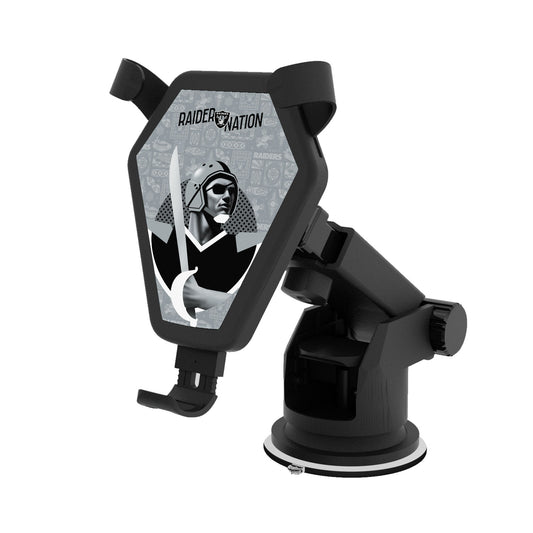 Keyscaper Black Las Vegas Raiders Wireless Car Charger