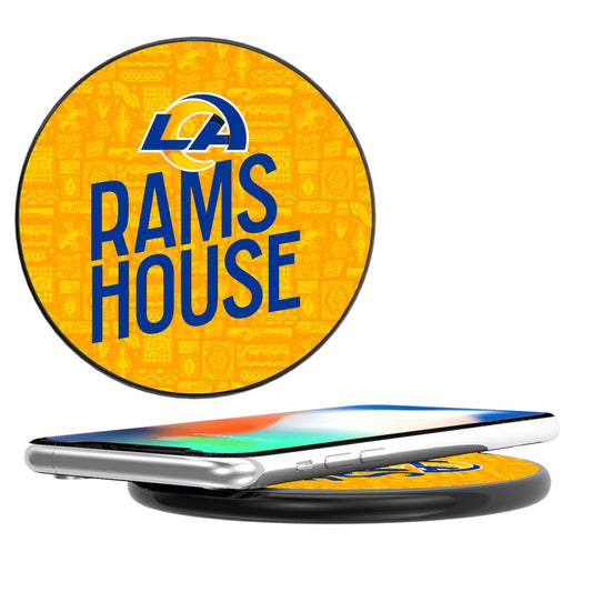 Keyscaper Black Los Angeles Rams Illustrated Wireless Charger