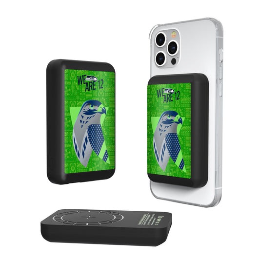 Keyscaper Black Seattle Seahawks 5000mAh Wireless Magnetic Power Bank