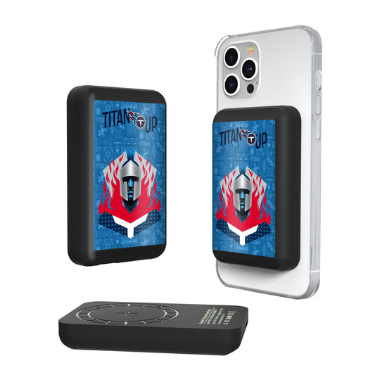 Keyscaper Black Tennessee Titans 5000mAh Wireless Magnetic Power Bank