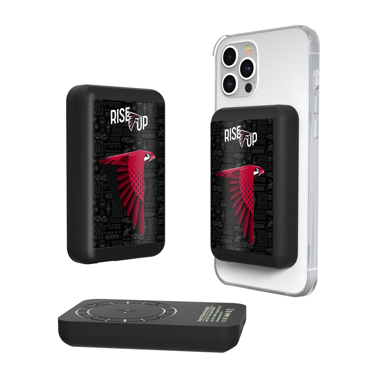 Keyscaper Black Atlanta Falcons 5000mAh Wireless Magnetic Power Bank