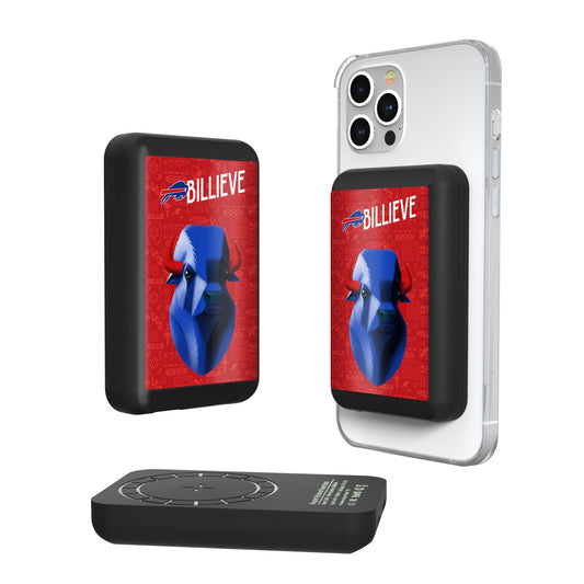 Keyscaper Black Buffalo Bills 5000mAh Wireless Magnetic Power Bank