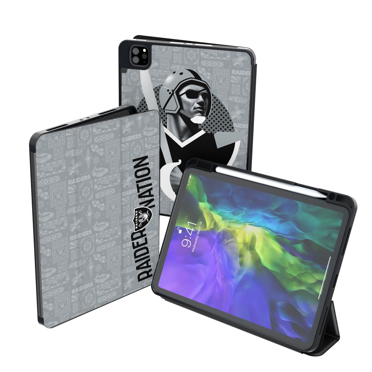 Keyscaper Black Las Vegas Raiders iPad Tablet Case