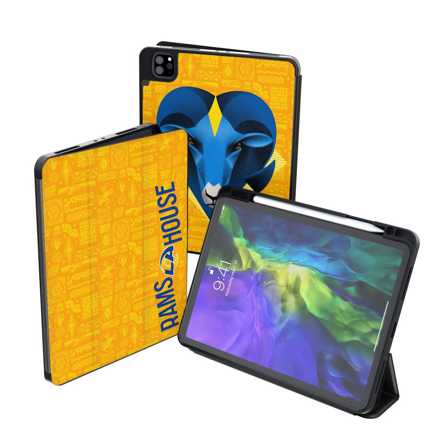 Keyscaper Black Los Angeles Rams iPad Tablet Case