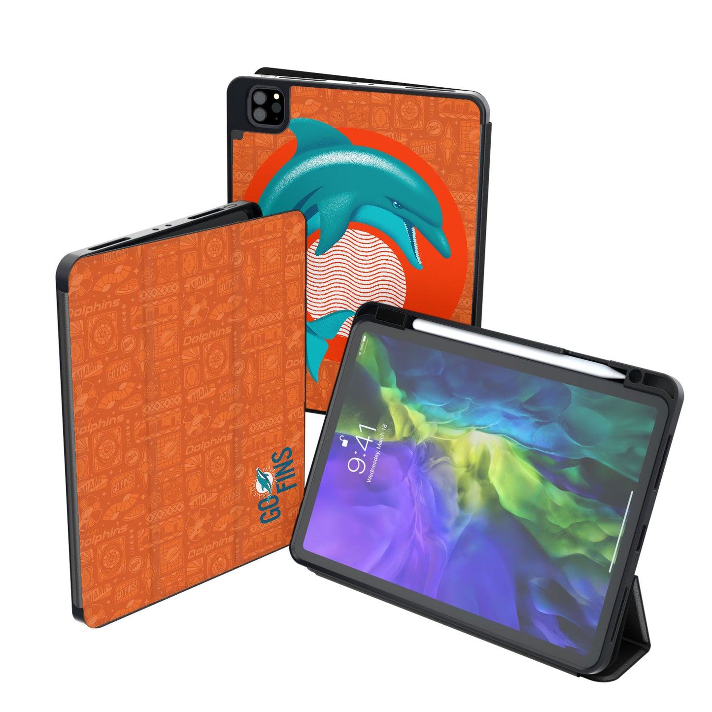 Keyscaper Black Miami Dolphins iPad Tablet Case