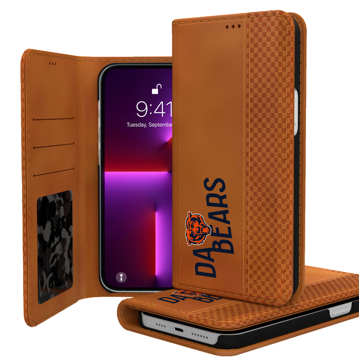 Keyscaper Brown Chicago Bears iPhone Folio Case