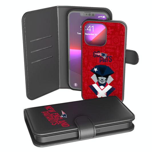 Keyscaper Black New England Patriots iPhone Wallet Case