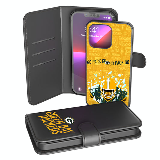 Keyscaper Black Green Bay Packers iPhone Wallet Case