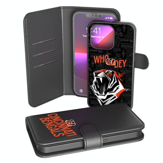 Keyscaper Black Cincinnati Bengals iPhone Wallet Case