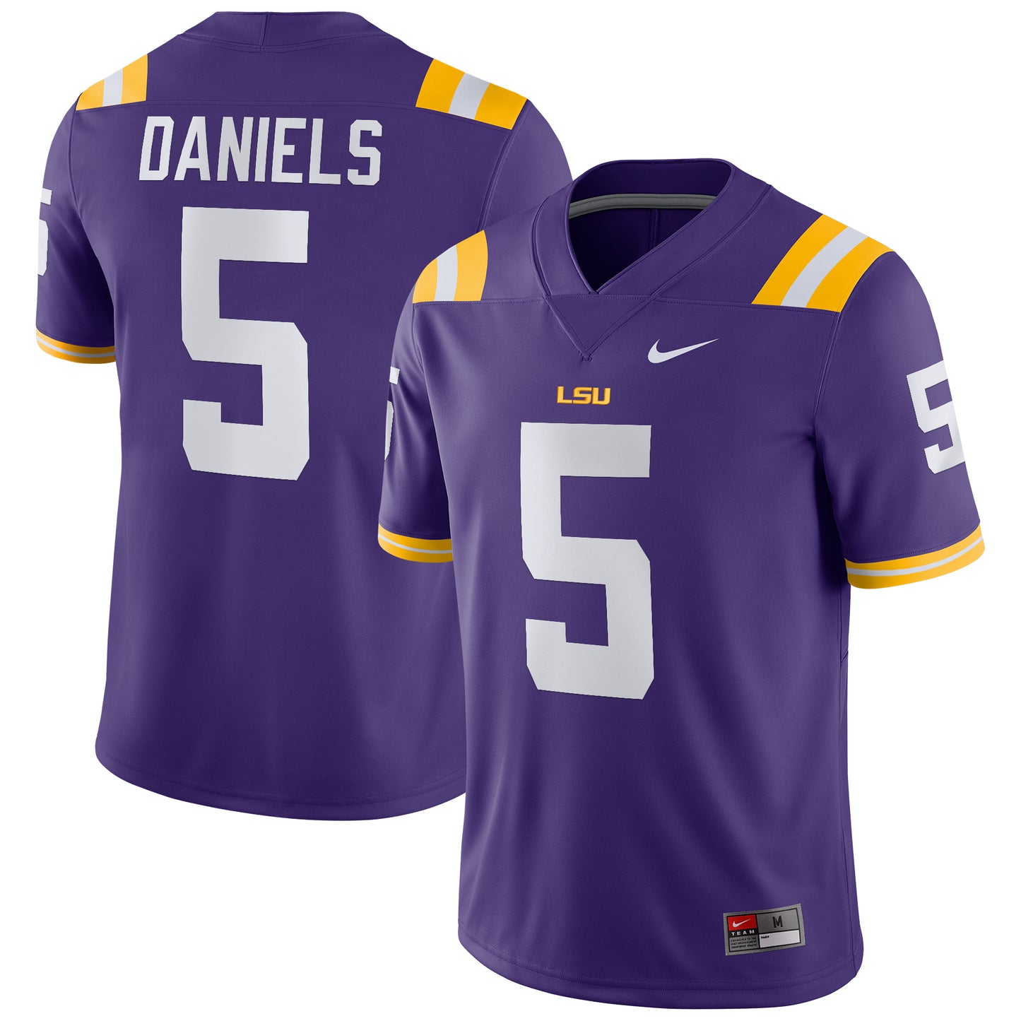 Men's Nike Jayden Daniels Purple LSU Tigers Alumni Player Game Jersey