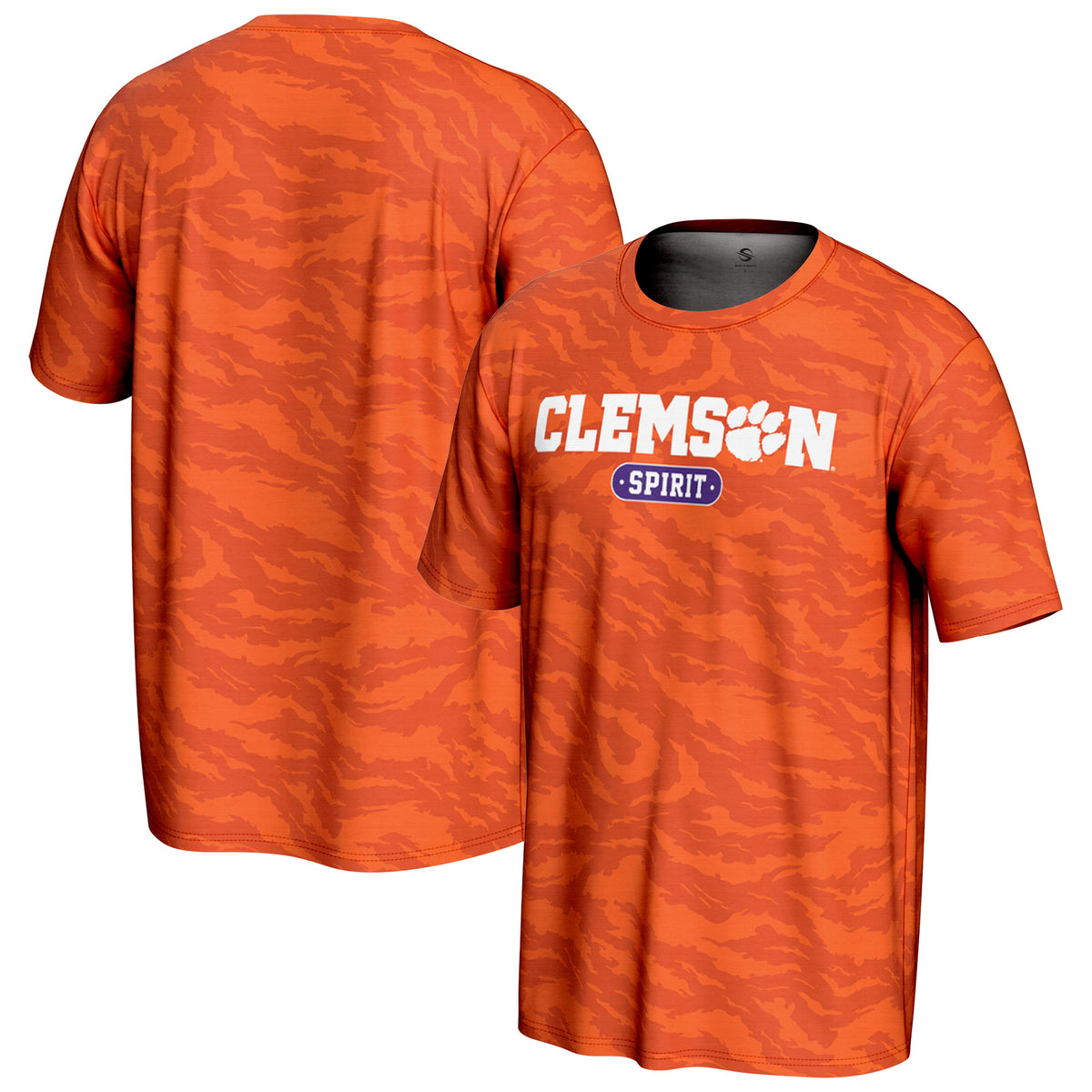 Unisex GameDay Greats Orange Clemson Tigers Spirit Tiger Print T-Shirt