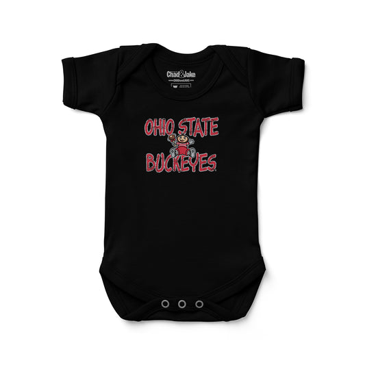 Newborn & Infant Chad & Jake  Black Ohio State Buckeyes Hyperlocal Bodysuit