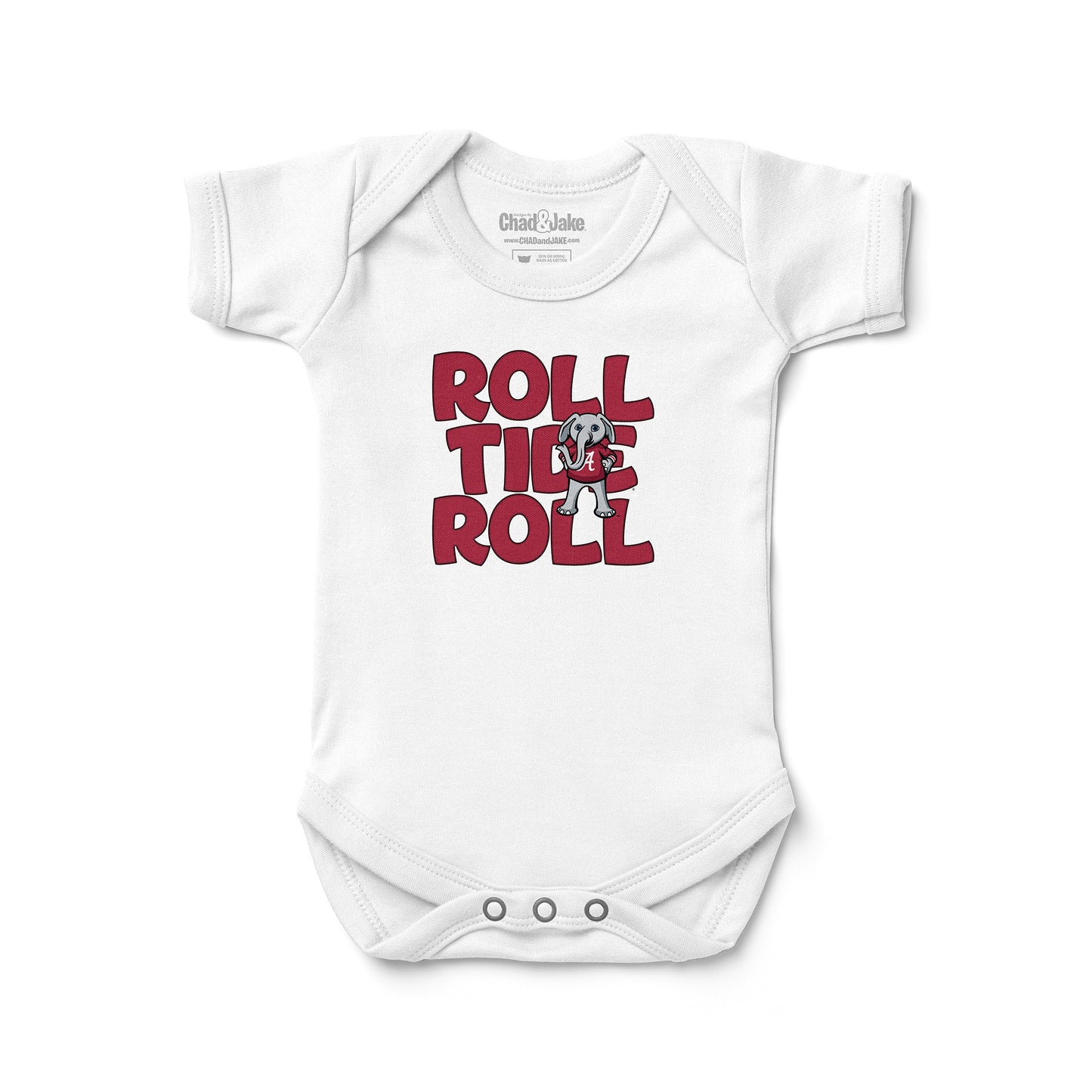 Newborn & Infant Chad & Jake  White Alabama Crimson Tide Hyperlocal Bodysuit