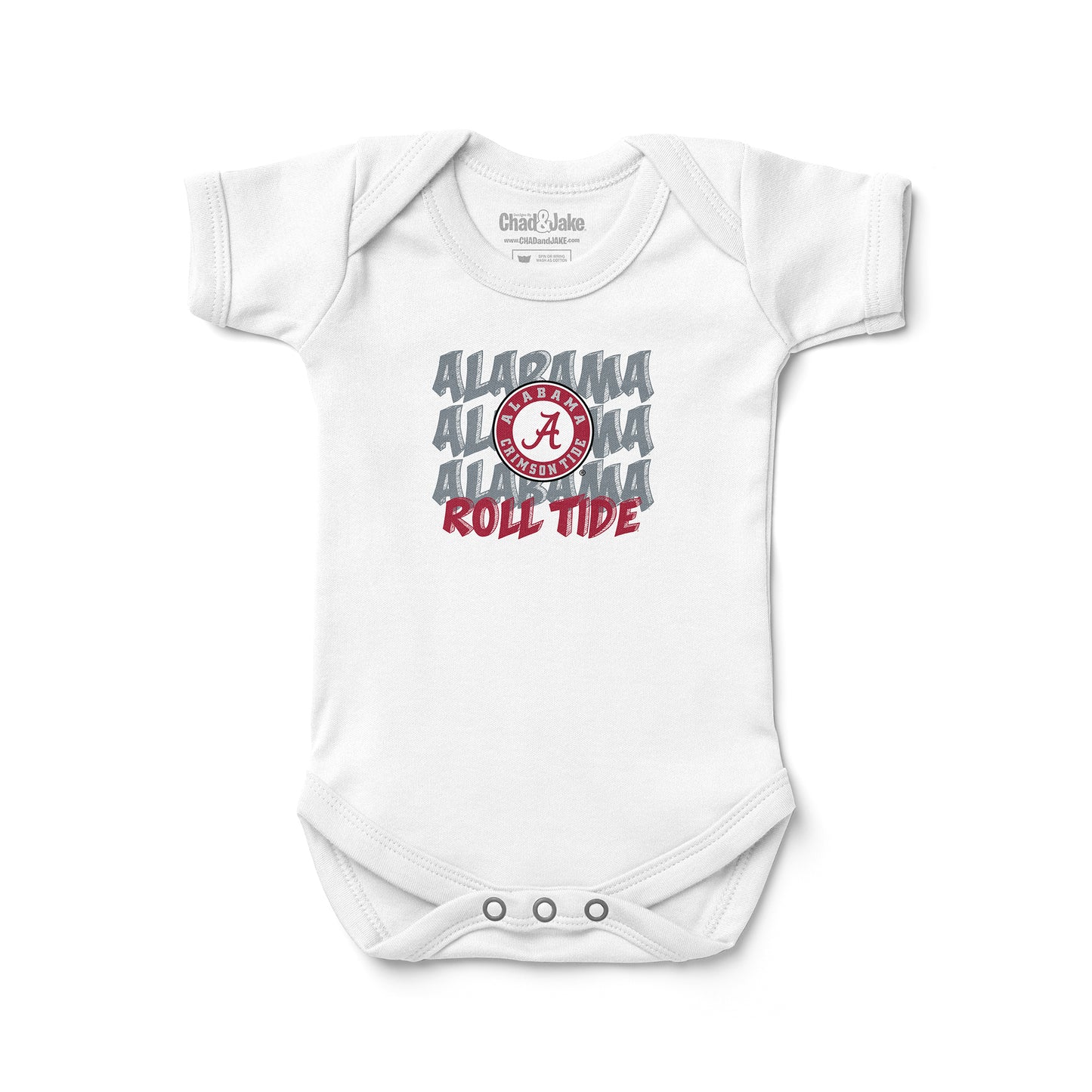 Newborn & Infant Chad & Jake  White Alabama Crimson Tide Hyperlocal Bodysuit