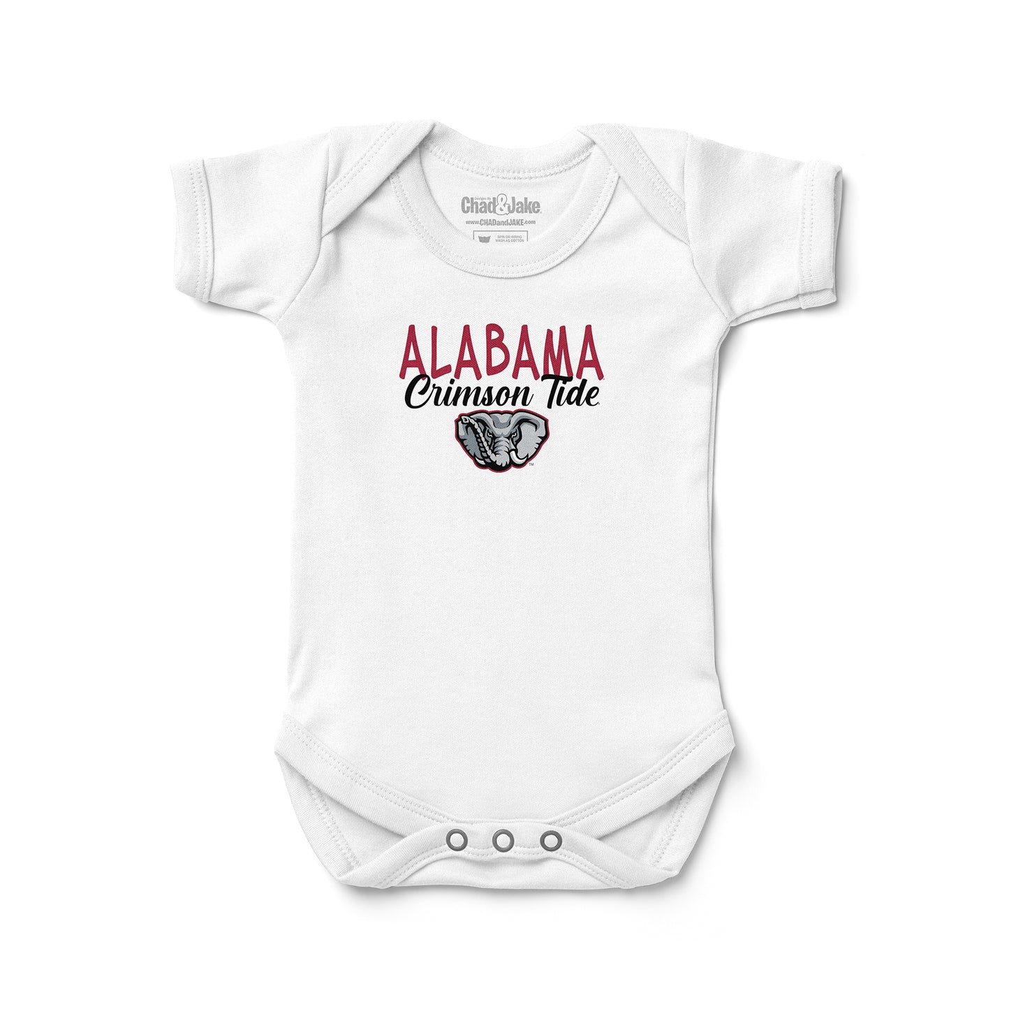 Newborn & Infant Chad & Jake  White Alabama Crimson Tide Hyperlocal Bodysuit