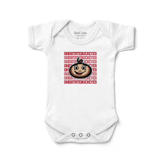 Newborn & Infant Chad & Jake  White Ohio State Buckeyes Baby Brutus Bodysuit