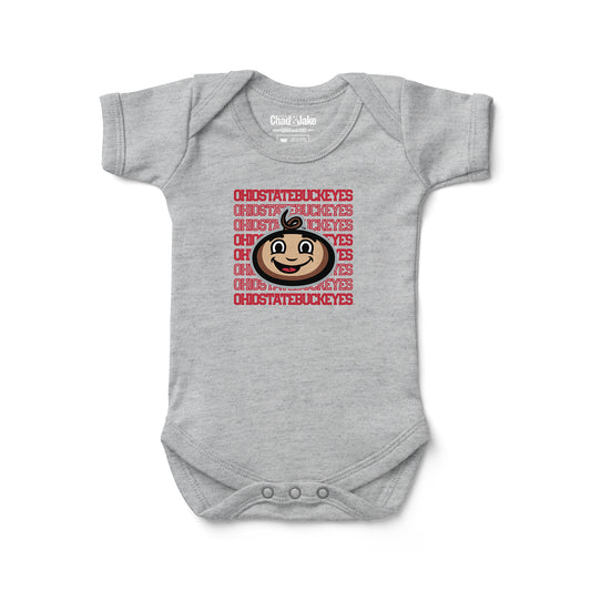 Newborn & Infant Chad & Jake  Heather Gray Ohio State Buckeyes Baby Brutus Bodysuit