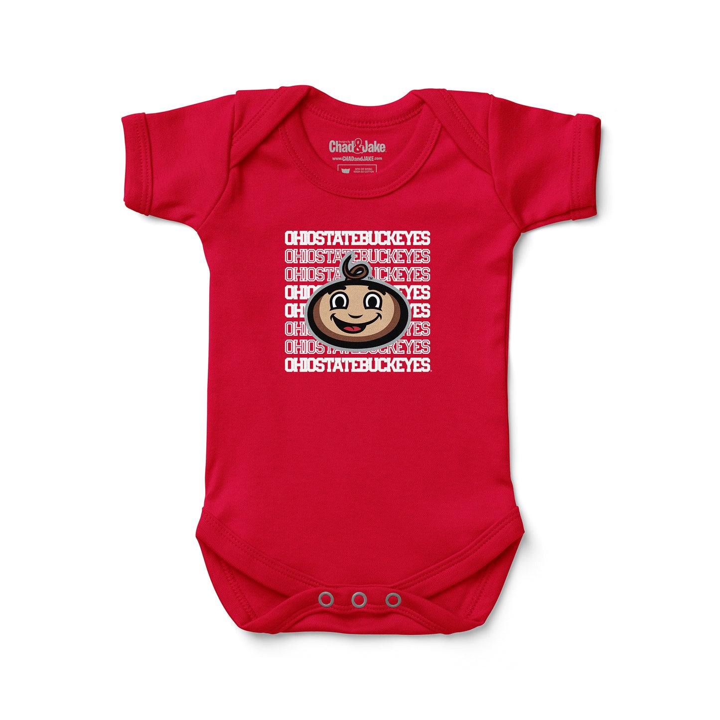 Newborn & Infant Chad & Jake  Scarlet Ohio State Buckeyes Baby Brutus Bodysuit