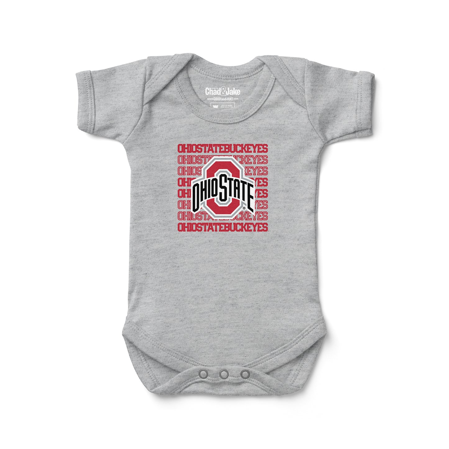 Newborn & Infant Chad & Jake  Heather Gray Ohio State Buckeyes Classic Bodysuit