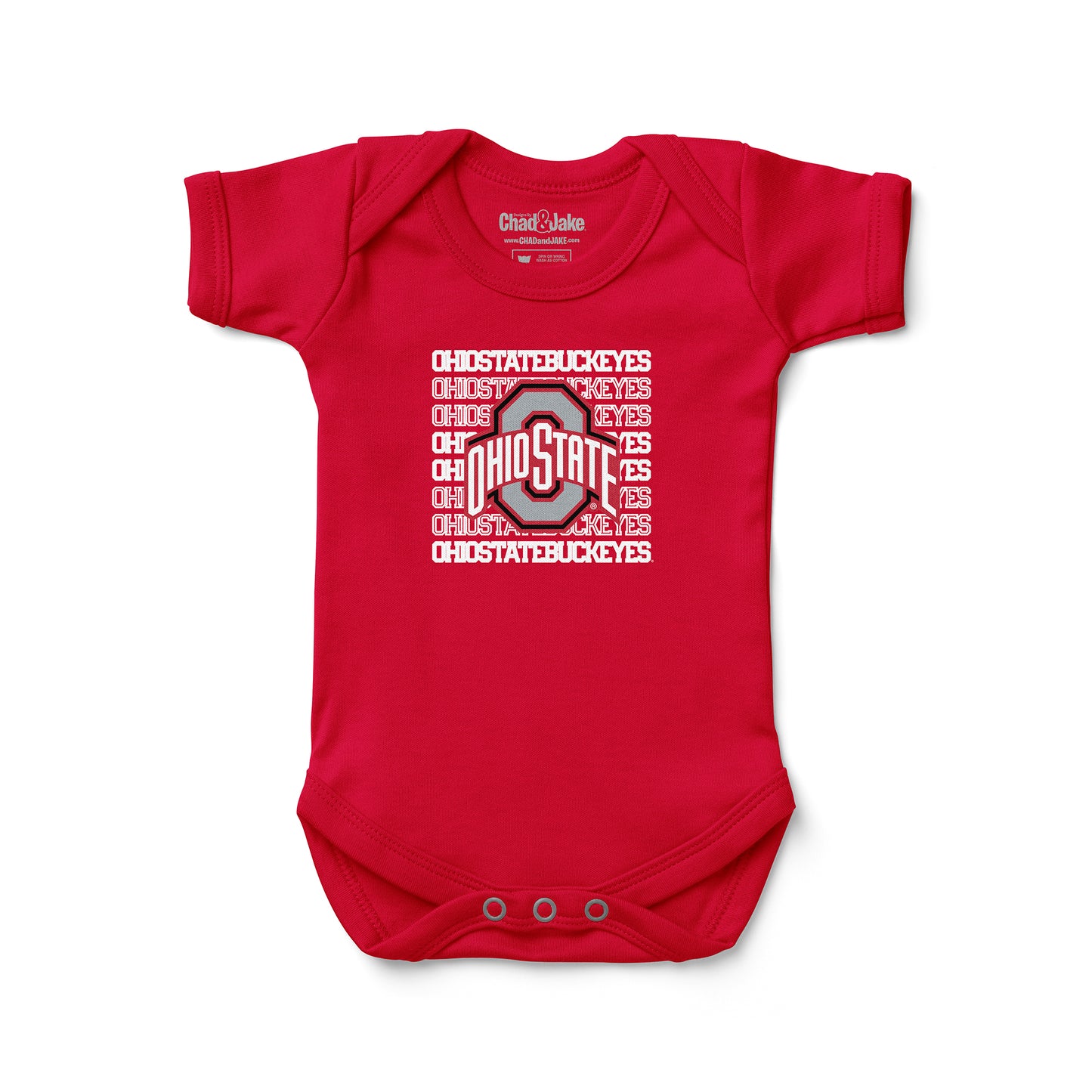 Newborn & Infant Chad & Jake  Scarlet Ohio State Buckeyes Classic Bodysuit