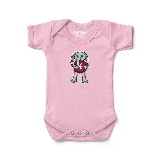 Infant Chad & Jake Pink Alabama Crimson Tide Mascot Bodysuit