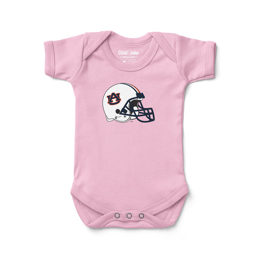 Infant Chad & Jake Pink Auburn Tigers Helmet Bodysuit