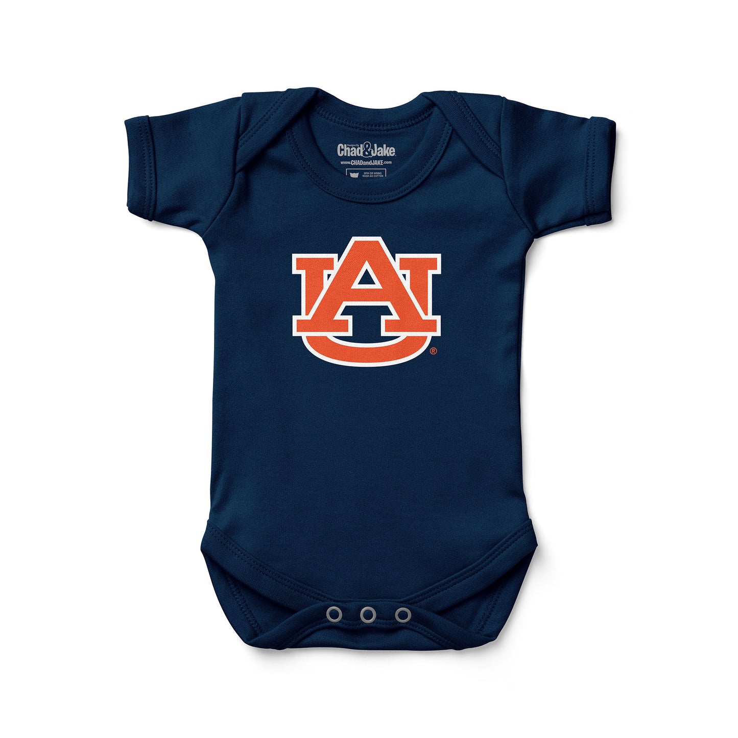 Infant Chad & Jake Navy Auburn Tigers Primary Logo Bodysuit