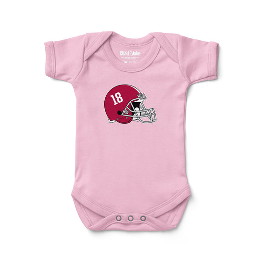 Infant Chad & Jake Pink Alabama Crimson Tide Helmet Bodysuit