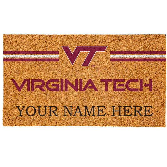 Virginia Tech Hokies 18" x 30" Personalized Coir Doormat