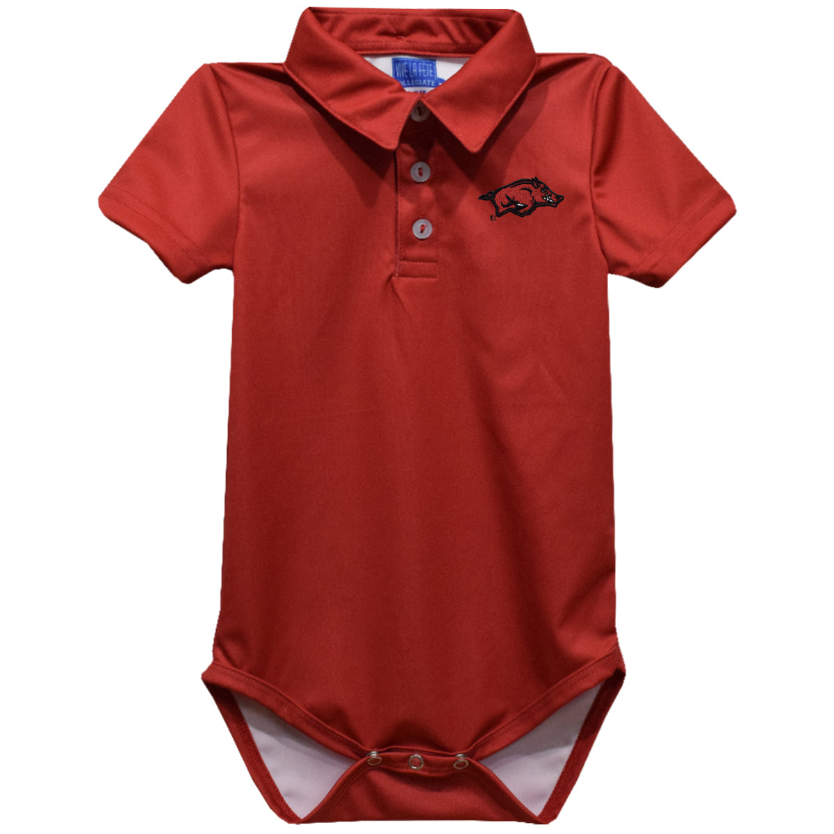 Infant Vive La Fete Cardinal Arkansas Razorbacks Polo Bodysuit