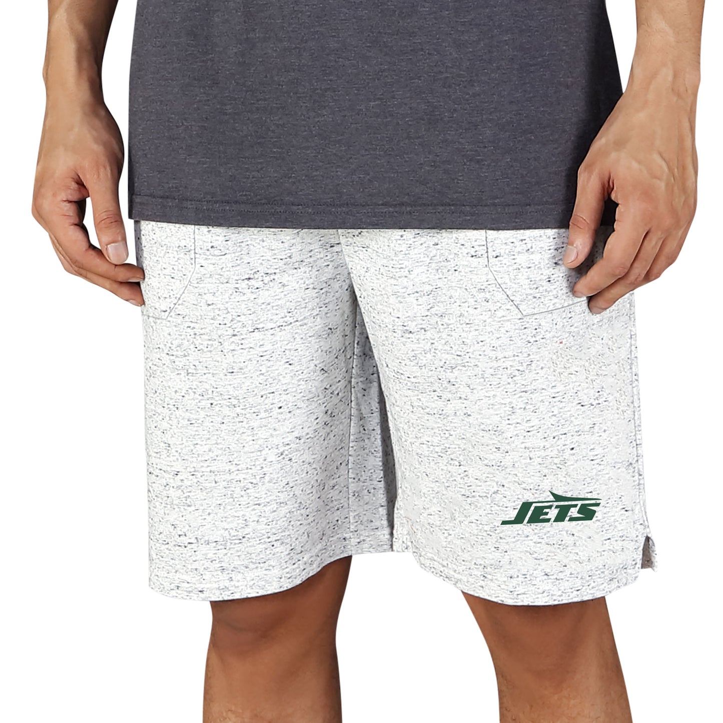 Men's Concepts Sport White New York Jets Throttle Jam Shorts