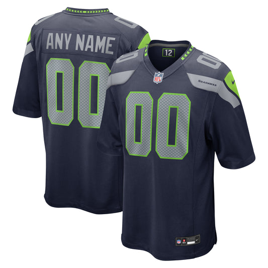 Men's Nike  College Navy Seattle Seahawks Custom Game Jersey