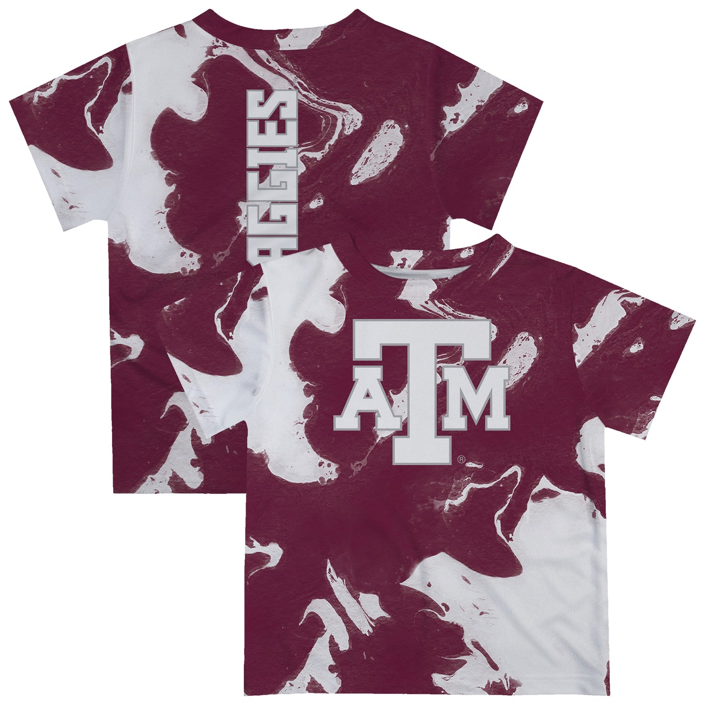 Infant Vive La Fete Maroon/Gray Texas A&M Aggies Marble Print T-Shirt