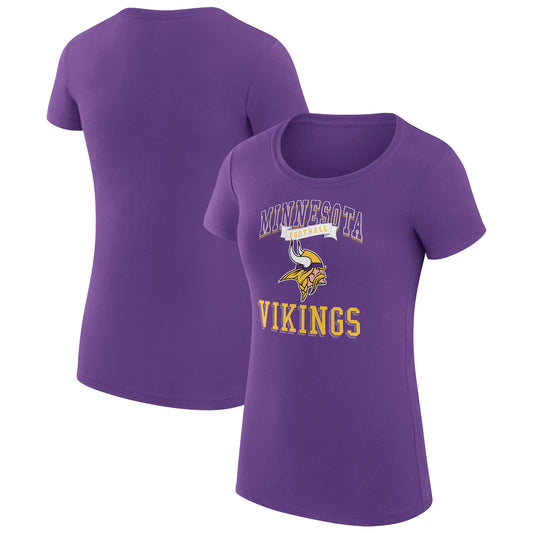 Women's G-III 4Her by Carl Banks Purple Minnesota Vikings Team Logo Graphic Fitted T-Shirt