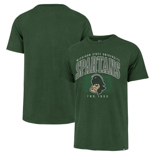 Men's '47 Green Michigan State Spartans Double Header Franklin T-Shirt