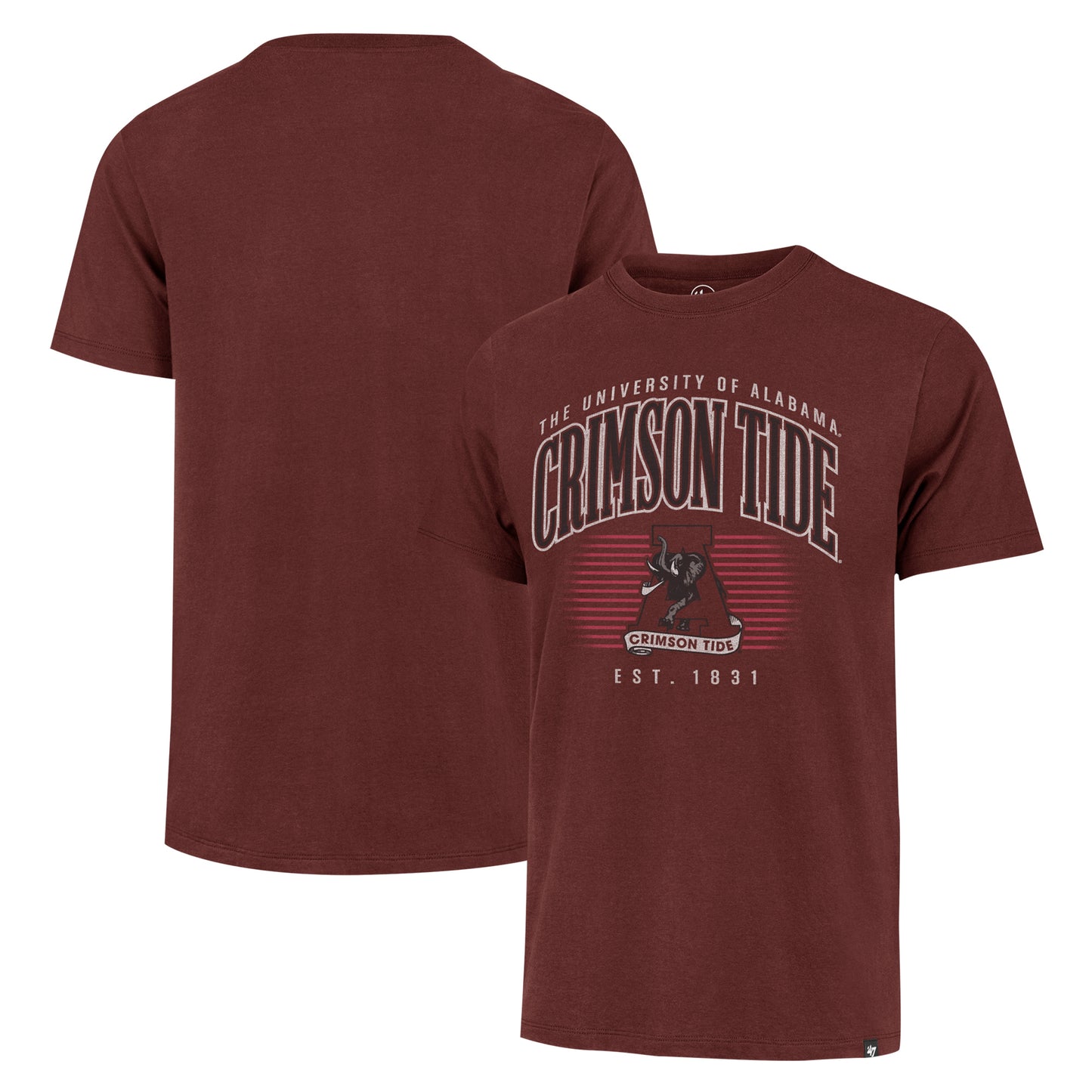 Men's '47 Crimson Alabama Crimson Tide Double Header Franklin T-Shirt