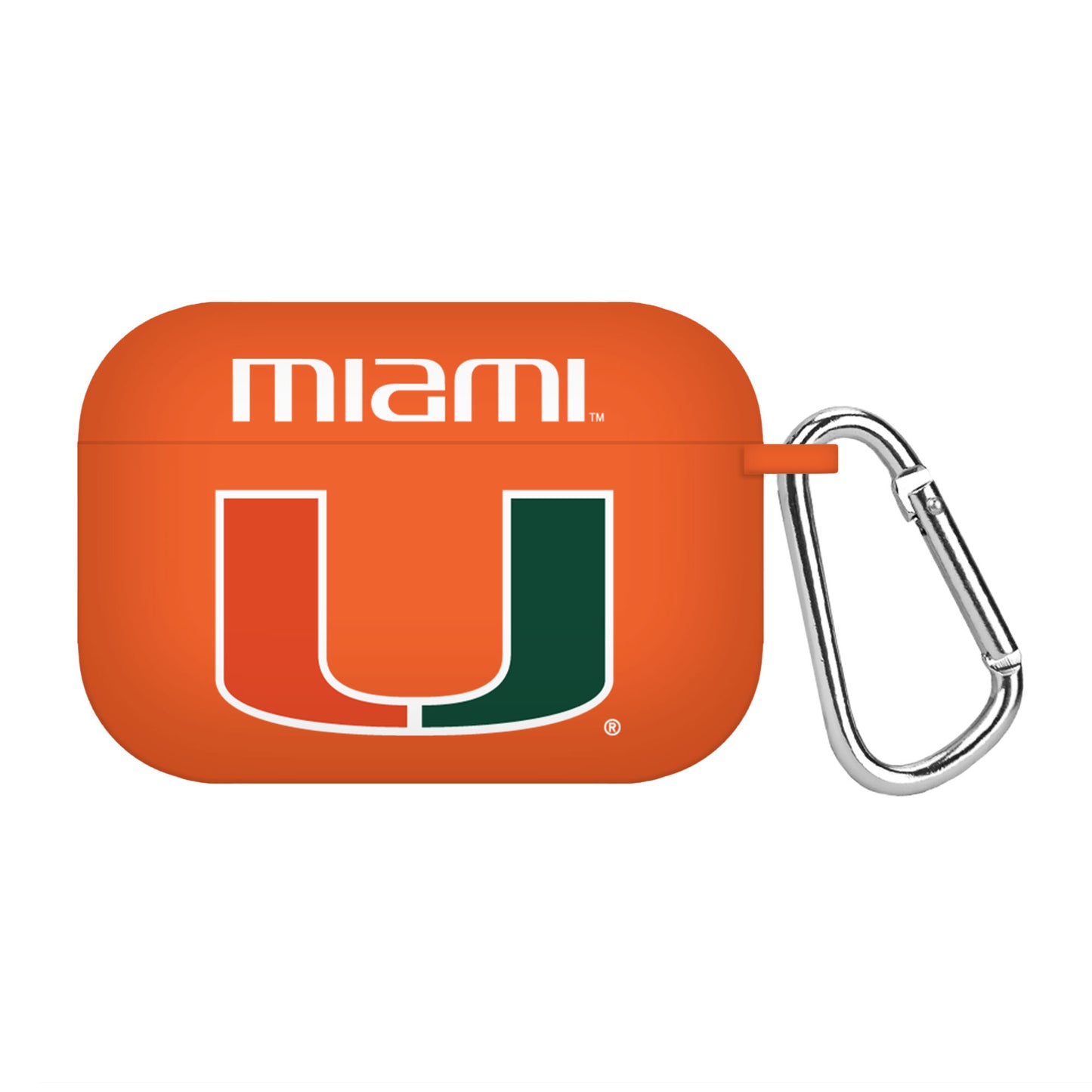 Orange Miami Hurricanes Silicone AirPods Pro Case Cover