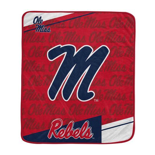 Pegasus Ole Miss Rebels 50" x 60" Diagonal Ghost Ultra Soft Blanket
