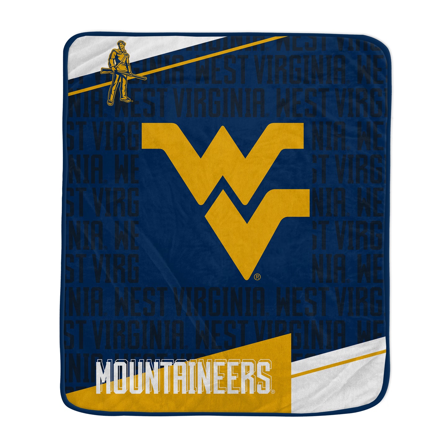 Pegasus West Virginia Mountaineers 50" x 60" Diagonal Ghost Ultra Soft Blanket