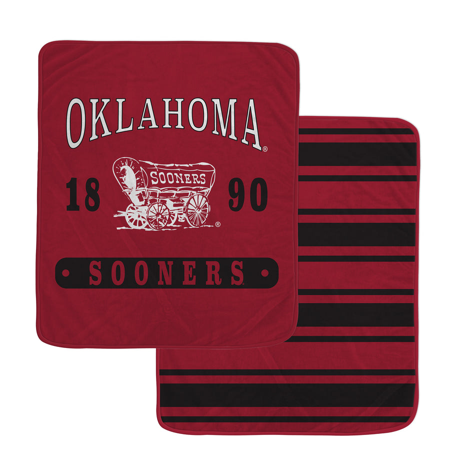 Pegasus Oklahoma Sooners 60” x 70” Varsity Plaque Double-Sided Blanket