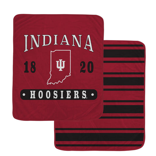 Pegasus Indiana Hoosiers 60” x 70” Varsity Plaque Double-Sided Blanket