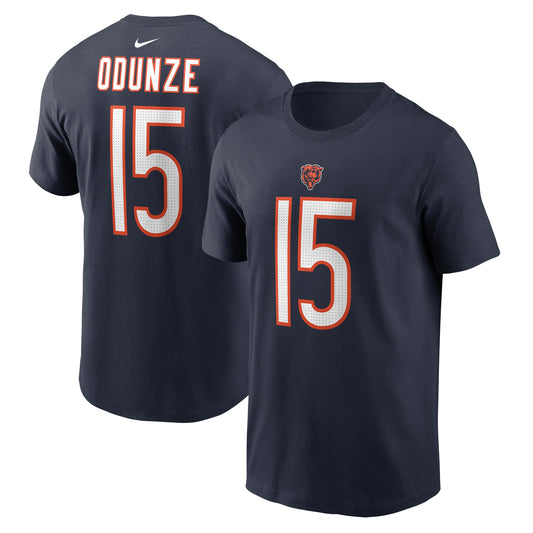 Youth Nike Rome Odunze Navy Chicago Bears 2024 NFL Draft Name & Number T-Shirt