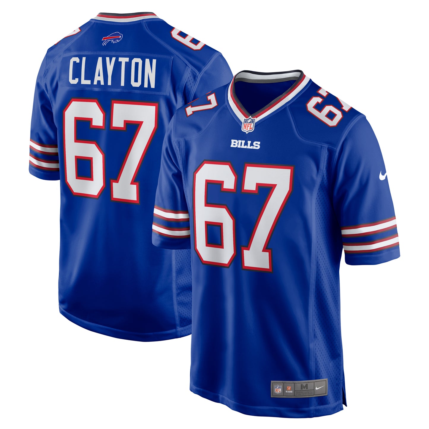 Men's Nike Travis Clayton  Royal Buffalo Bills Game Jersey