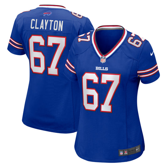 Women's Nike Travis Clayton  Royal Buffalo Bills Game Jersey