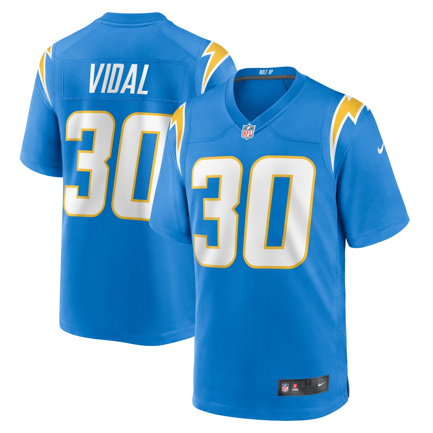 Men's Nike Kimani Vidal  Powder Blue Los Angeles Chargers Team Game Jersey