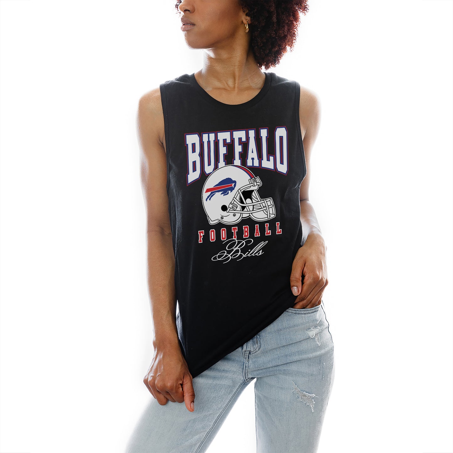 Women's Gameday Couture Black Buffalo Bills Preseason Opener Racerback Tank Top