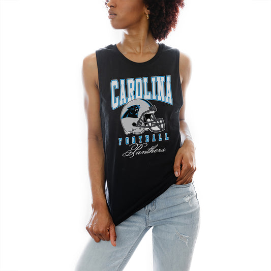 Women's Gameday Couture Black Carolina Panthers Preseason Opener Racerback Tank Top